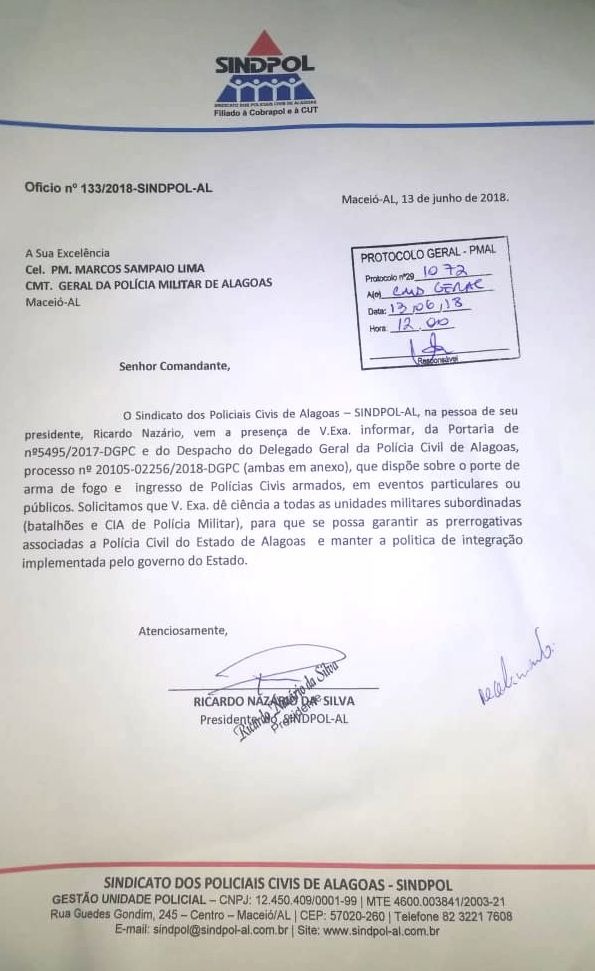 Sindpol Alagoas  Vende-se revólver calibre 38