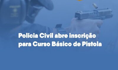 Polícia Civil abre inscrição para Curso Básico de Pistola