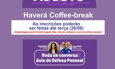 Inscrições para o Agosto Lilás com roda de conversa e aula de defesa pessoal terminam nesta sexta (22)