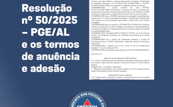 Resolução nº 50/2025 – PGE/AL e os Termos de Anuência e de Adesão