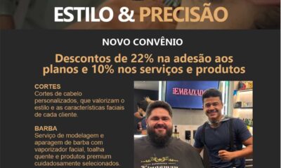 Convênio com a Barbearia Kingsman garante descontos de 22% na adesão aos planos e 10% nos serviços e produtos