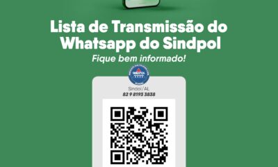 Sindicalizados e pensionistas, fiquem bem informados: faça parte da Lista de Transmissão do WhatsApp do Sindpol