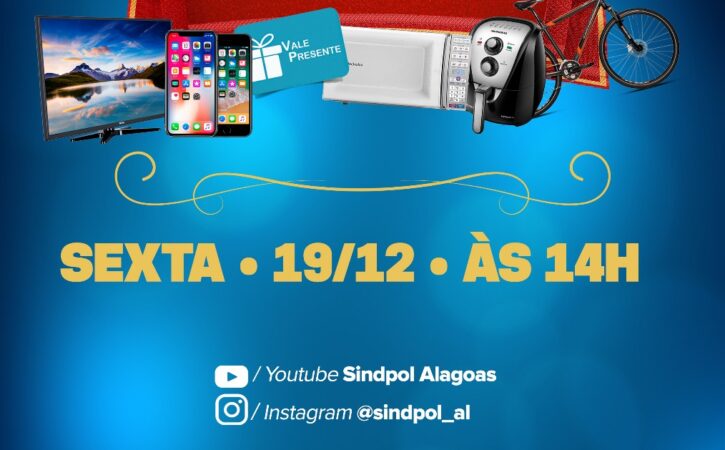 Live Natal de Prêmios acontece nesta sexta-feira (19); acompanhe pelo YouTube do Sindpol