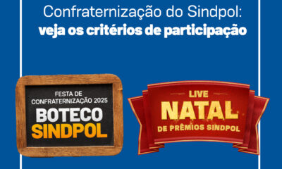 Live de Prêmios e Festa de Confraternização do Sindpol: veja os critérios de participaçã