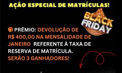 Black Friday: Espaço Jean Piaget realiza sorteio de R$ 400%