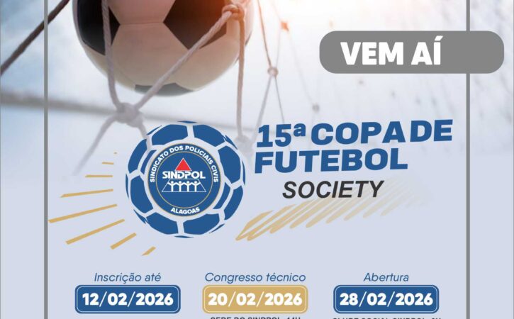 Vem aí a 15ª Copa de Futebol Society. Inscrição das equipes até 12 de fevereiro