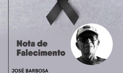 Sindpol informa, com pesar, o falecimento do senhor José Barbosa, pai do PC Sílvio Barbosa