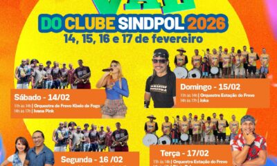 Carnaval seguro é no Clube Social Sindpol. Venha viver 4 dias de pura animação, alegria e segurança