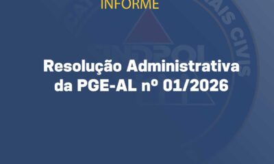 Veja a Resolução Administrativa da PGE-AL nº 01/2026