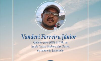 Sindpol convida para missa de 1º ano de falecimento do policial civil Vanderi Ferreira Júnior