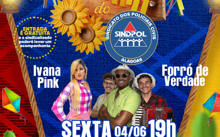 Vai ter muito forró no Arraiá do Sindpol! Prepare o traje junino e venha se divertir!
