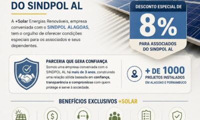 Sindpol renova convênio com a +Solar Energia Renovável e garante 8% de desconto aos sindicalizados