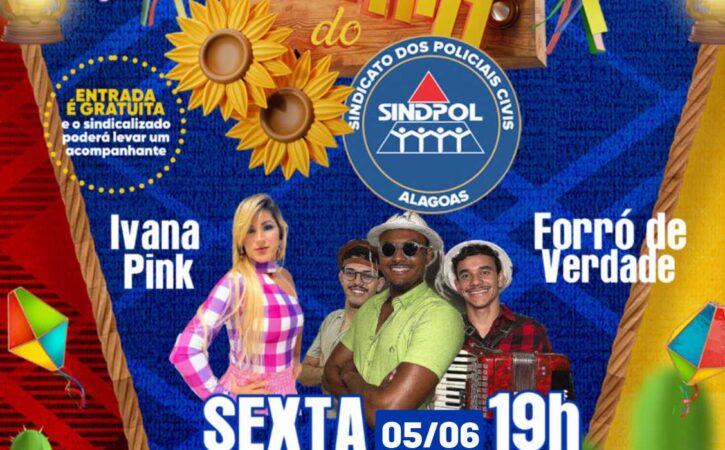 Vai ter muito forró no Arraiá do Sindpol! Prepare o traje junino e venha se divertir!