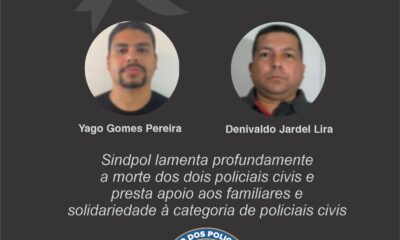 Sindpol manifesta extremo pesar pela morte de dois policiais civis
