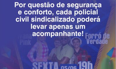 Arraiá do Sindpol é nesta sexta (05). Venha se divertir!