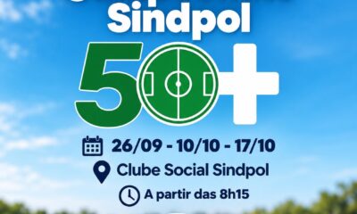 Sindpol realiza Campeonato 50+ com início no dia 26 de setembro